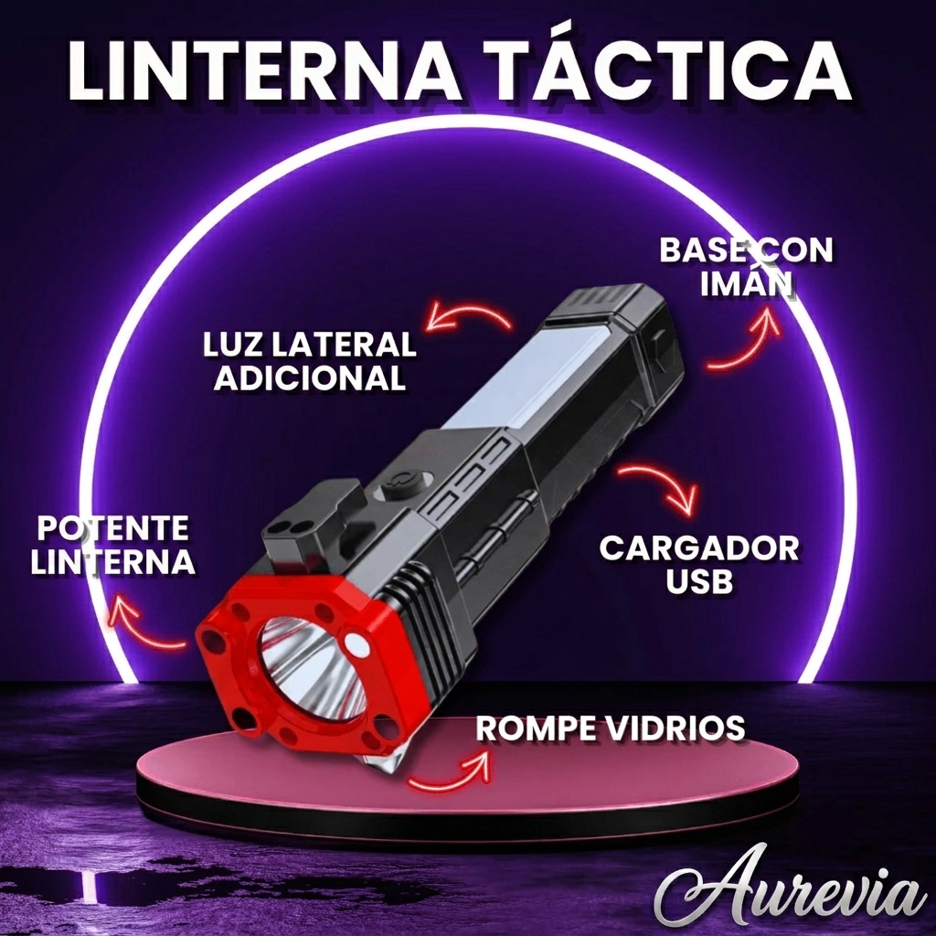 LumiGuard 4X – Linterna Multifunción de Emergencia